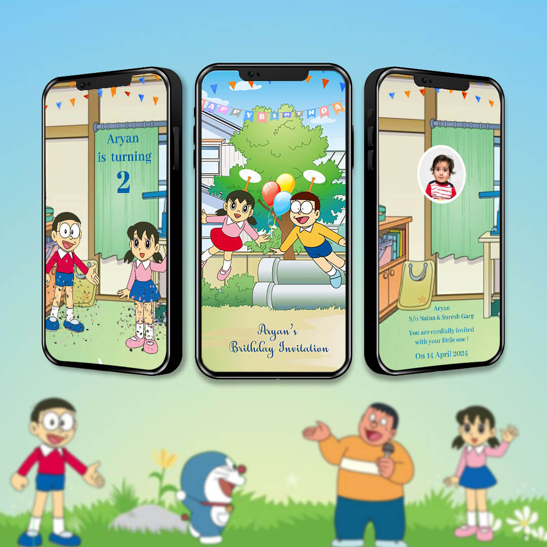 Birthday Invitation Video | Animated Character Cartoons Theme| AI-1331