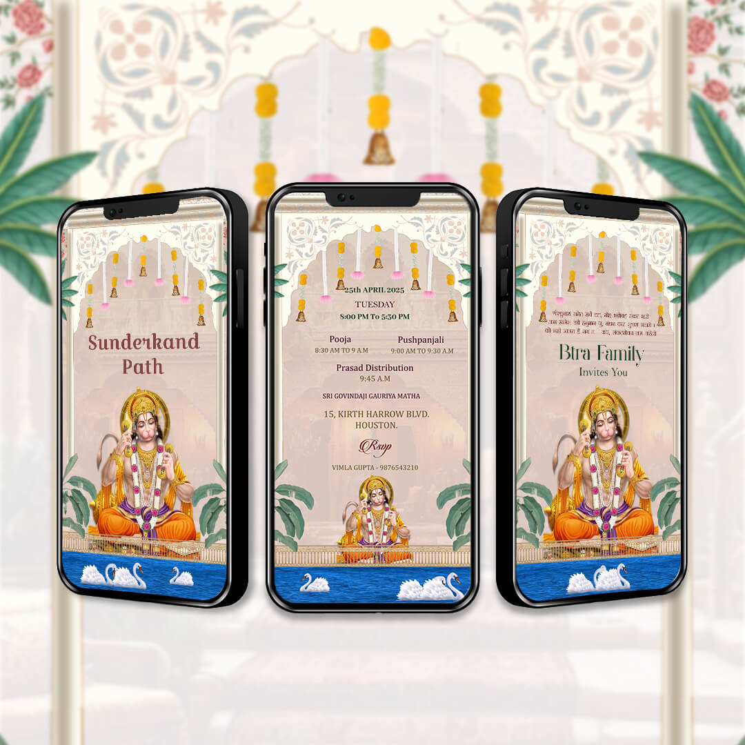 Sunderkand Path Invitation Video | Spiritual Invite | AI-1458