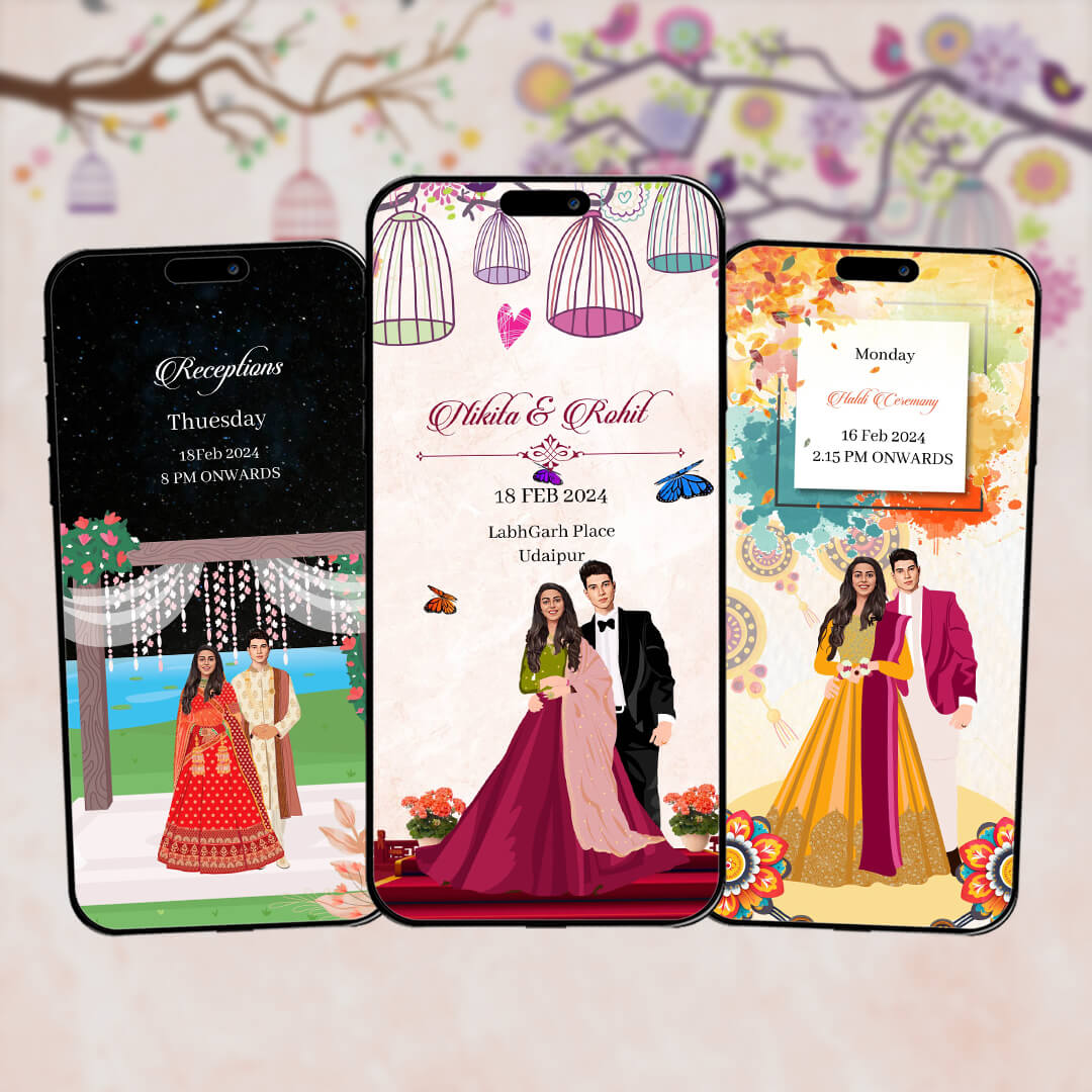 Digital Wedding Invitation Video | Elegant & Modern |AI-1275