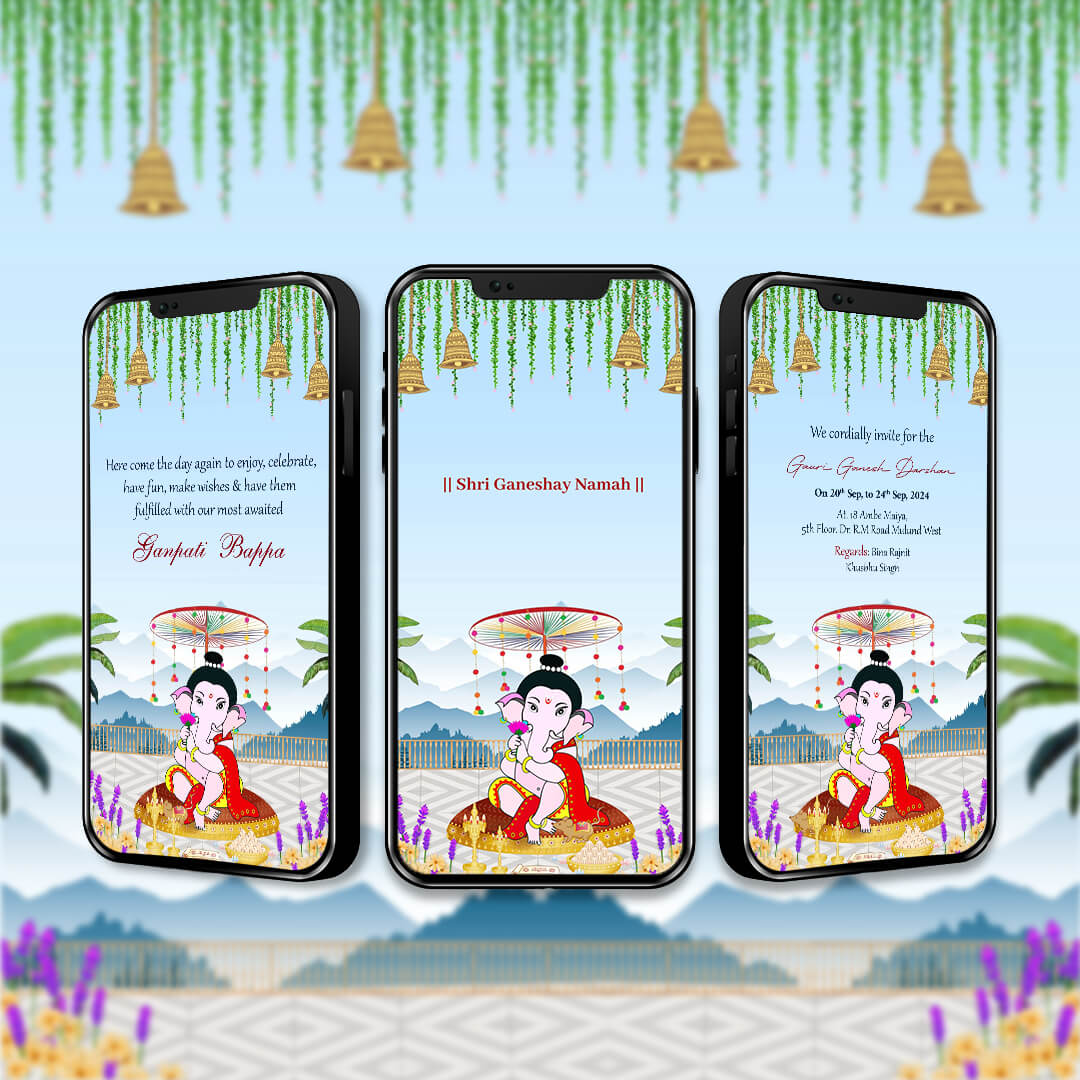 Ganesh Chaturthi Invitation Video | Ganpati invite | AI-1284