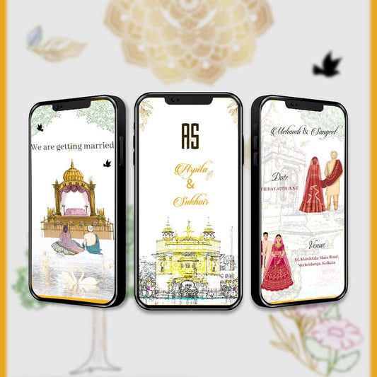 Sikh Wedding Invitation Video | Exquisitely Crafted | AI-1166