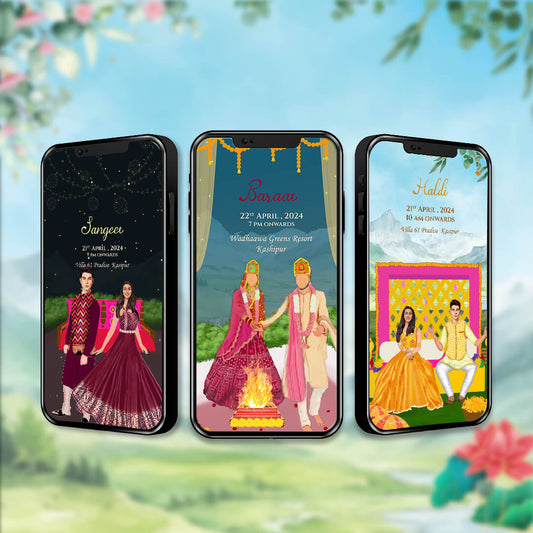 Uttarakhandi Wedding Invitation Video | Garhwali wedding | AI-1286