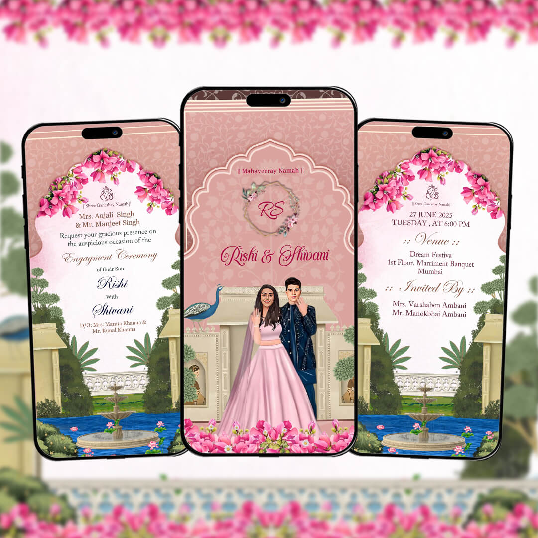 Engagement & Ring Ceremony Video Invitation | Romantic |AI-1466