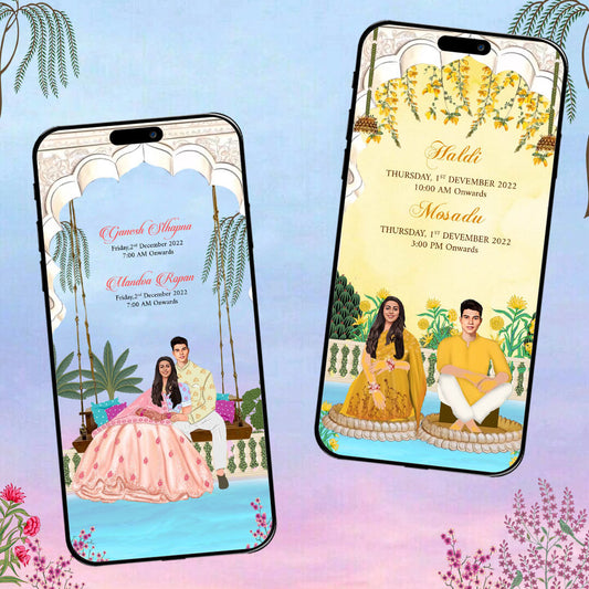 Digital Wedding Invitation Video | Luxury Wedding Video |AI-1364