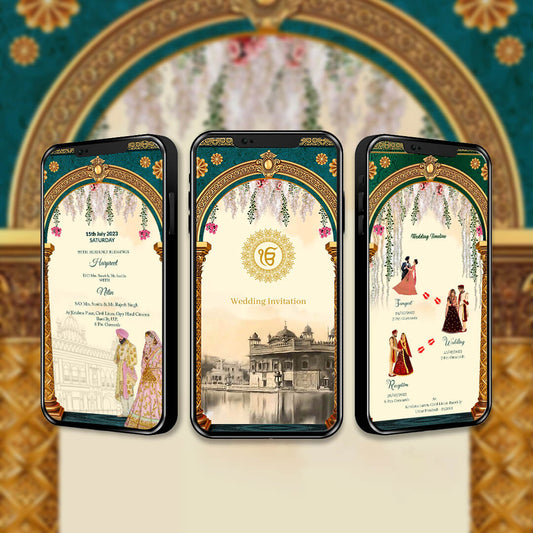 Sikh Wedding Invitation Video | Theme for Eternal Love | AI-1321