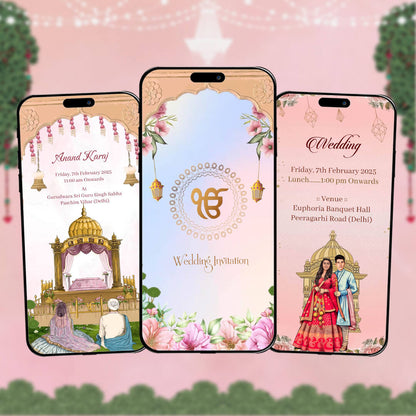 Sikh Wedding Invitation Video | Unique E‑Invite | AI-1436