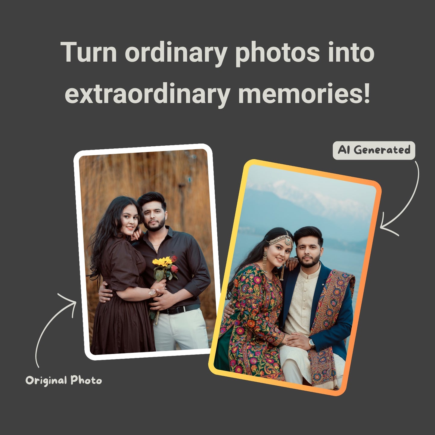 AI Pre-Wedding Photoshoots – We Create Your Dream Pre-Wedding Album Using AI
