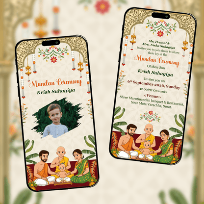 Baby Mundan Ceremony Invitation Video | AI-1587
