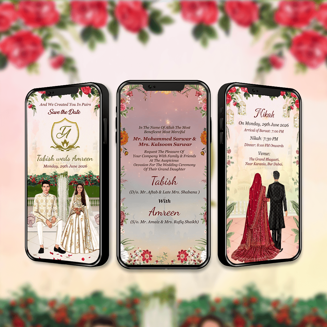 Muslim Wedding Invitation Video | Wedding Video Invitation | AI-1554