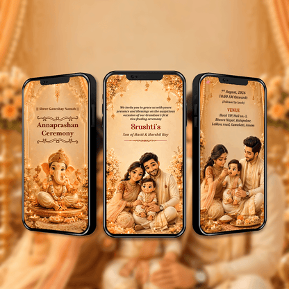 Annaprashan Invitation Video | Rice Ceremony Video Invitation | AI-1588