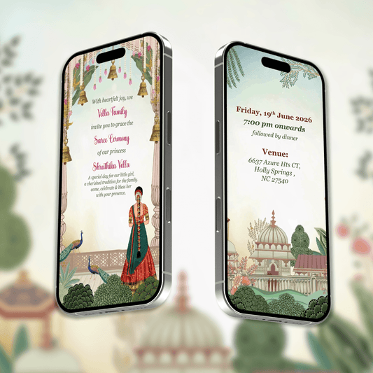 Half Saree Invitation Video | Digital Video Invitation | AI-1568