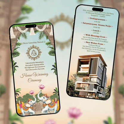 House Warming Ceremony Invitation Video | Digital Video Invitation | AI-1547