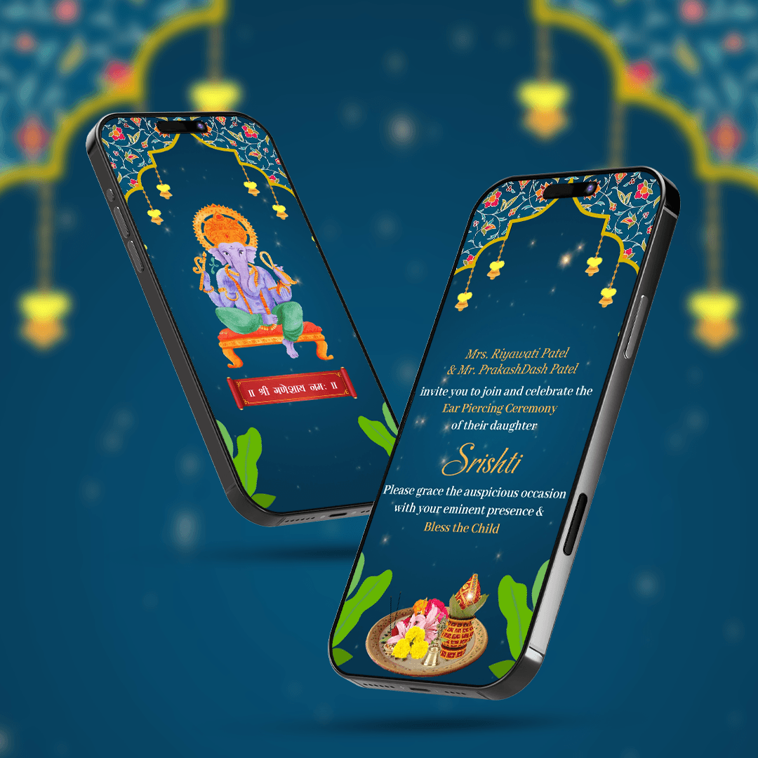 Ear Piercing Ceremony Invitation Video | AI-1561