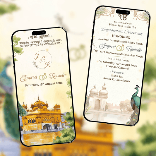 Punjabi Engagement Invitation Video | Ring Ceremony Video Invitation | AI-1562