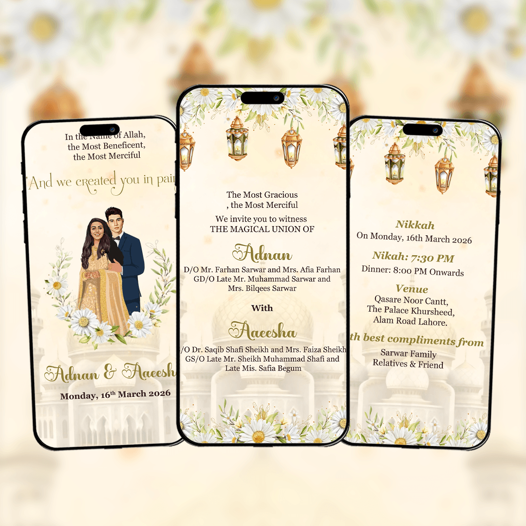 Muslim Wedding Invitation Video | Wedding Video Invitation | AI-1550