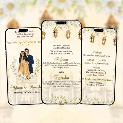 Muslim Wedding Invitation Video | Wedding Video Invitation | AI-1550