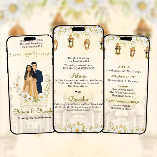 Muslim Wedding Invitation Video | Wedding Video Invitation | AI-1550