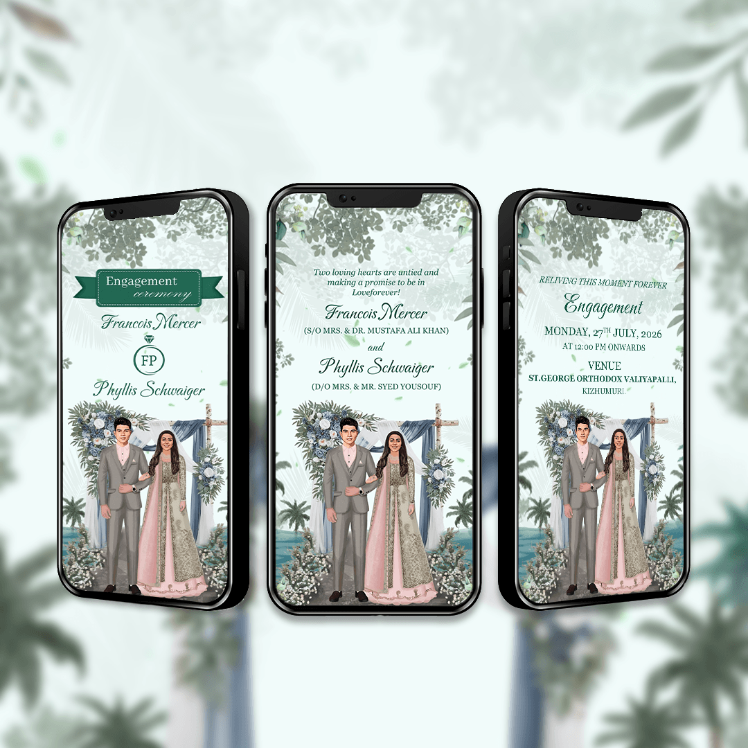 Muslim Engagement Invitation Video | Muslim Ring Ceremony Video Invitation | AI-1539