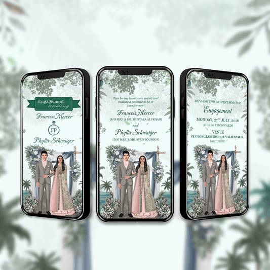 Muslim Engagement Invitation Video | Muslim Ring Ceremony Video Invitation | AI-1539
