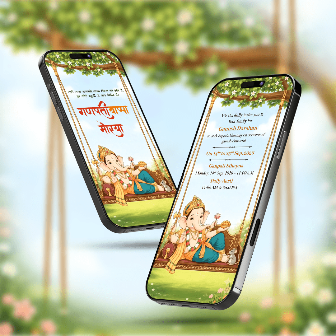 Ganesh Chaturthi Invitation Video | Ganesh Puja Video Invitation | AI-1591