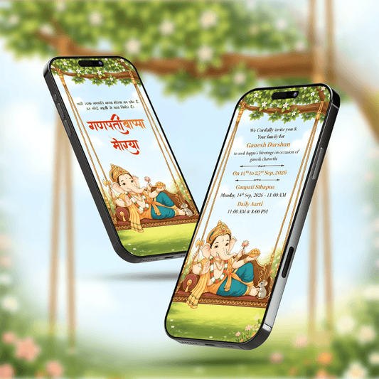 Ganesh Chaturthi Invitation Video | Ganesh Puja Video Invitation | AI-1591