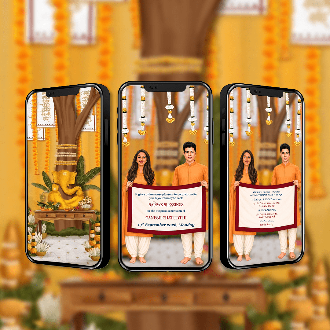 Ganesh Chaturthi Invitation Video | Digital Video Invitation | AI-1579