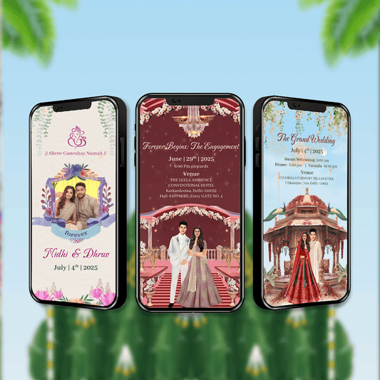 Wedding Invitation Video | Caricature Wedding Video Invitation | AI-1549