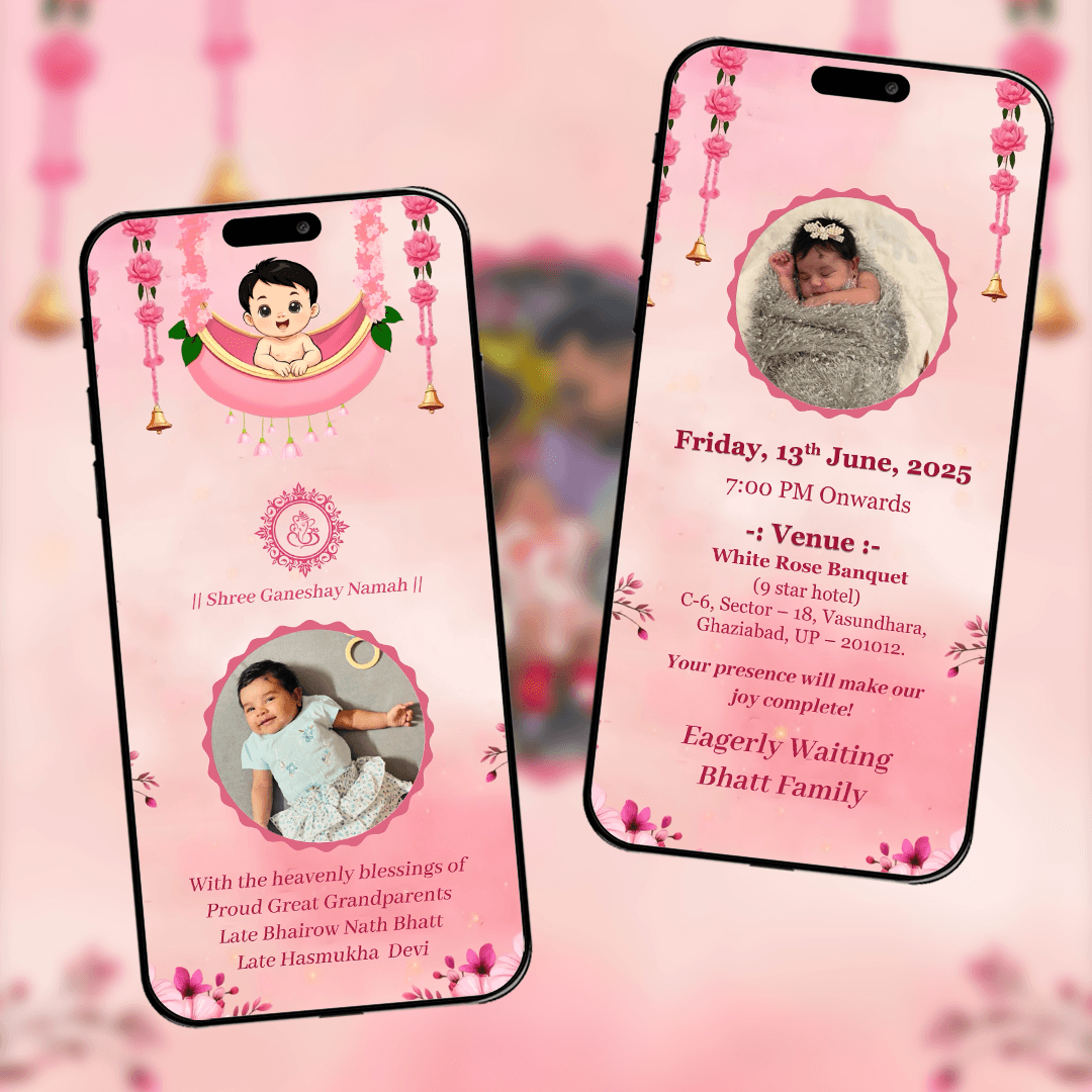 Baby Announcement Invitation Video | Digital Video Invitation | AI-1542