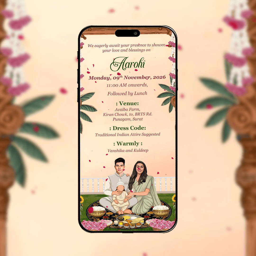 Annaprashan Invitation Video | Rice Ceremony Video Invitation | AI-1574