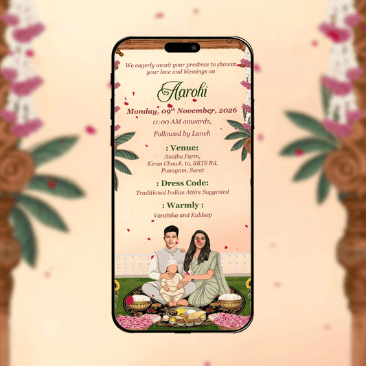 Annaprashan Invitation Video | Rice Ceremony Video Invitation | AI-1574