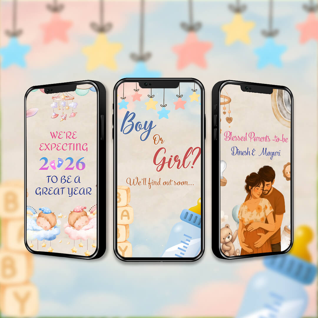 Baby Announcement Invitation Video | Unique |  AI-1518