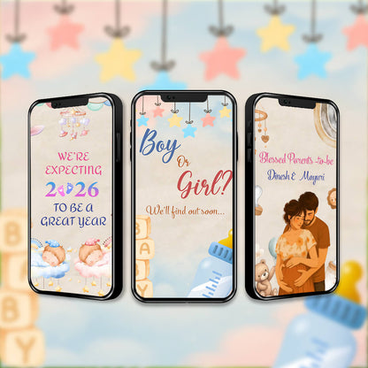 Baby Announcement Invitation Video | Unique |  AI-1518