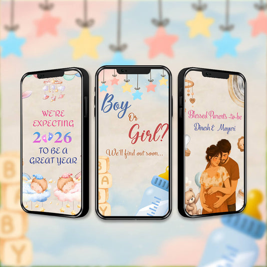 Baby Announcement Invitation Video | Unique |  AI-1518