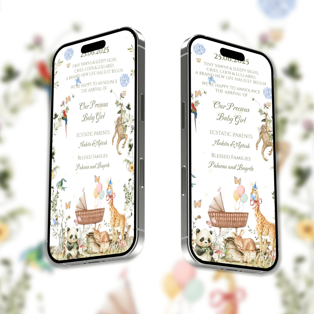 Baby Announcement Invitation Video | Digital Video Invitation | AI-1543