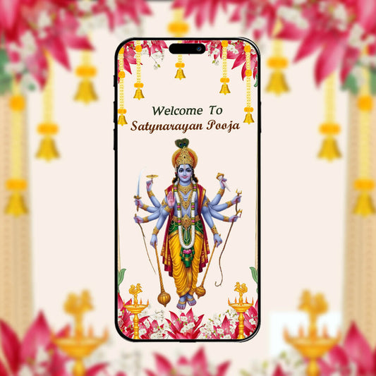 Satyanarayan Katha Invitation Video | Famous Template | AI-1519