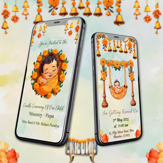 Cradle Ceremony Invitation Video | Tender Baby Function| AI-1451