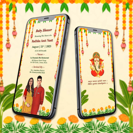 Baby Shower Invitation Video | Hindu Style | AI-1462