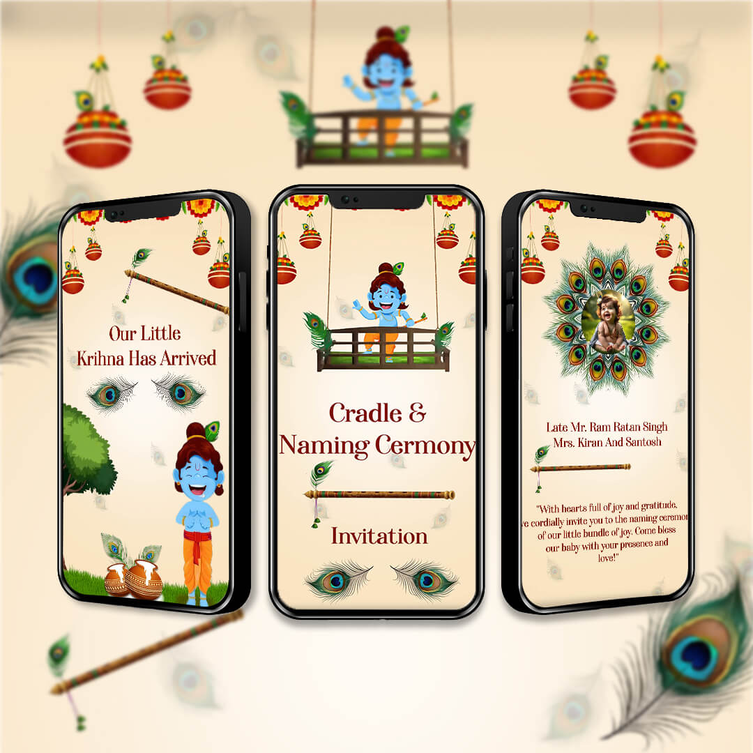 Cradle Ceremony Invitation Video | Adorable & Heartfelt | AI-1460