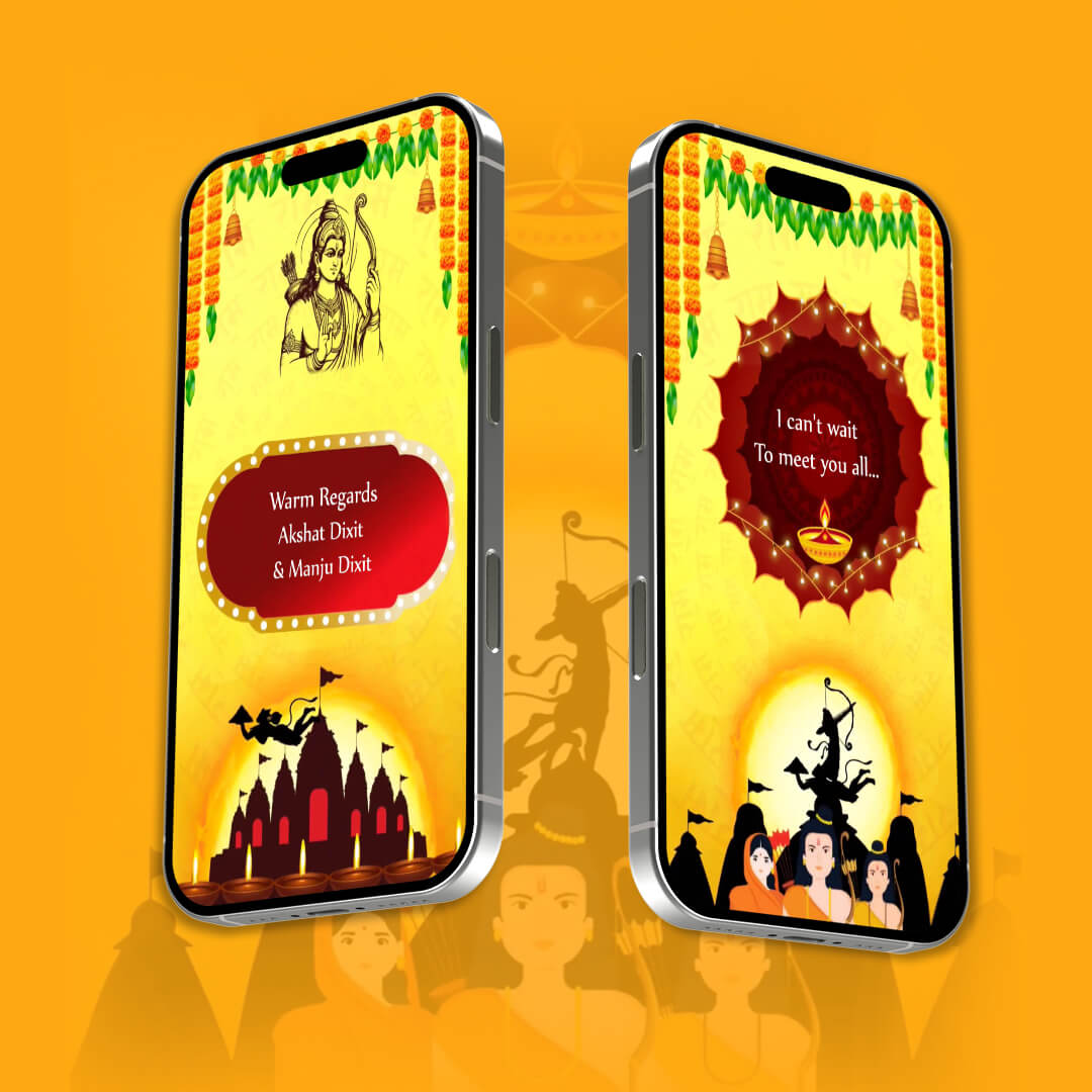 Naming Ceremony  | Modern Invite E Card | AI-1433