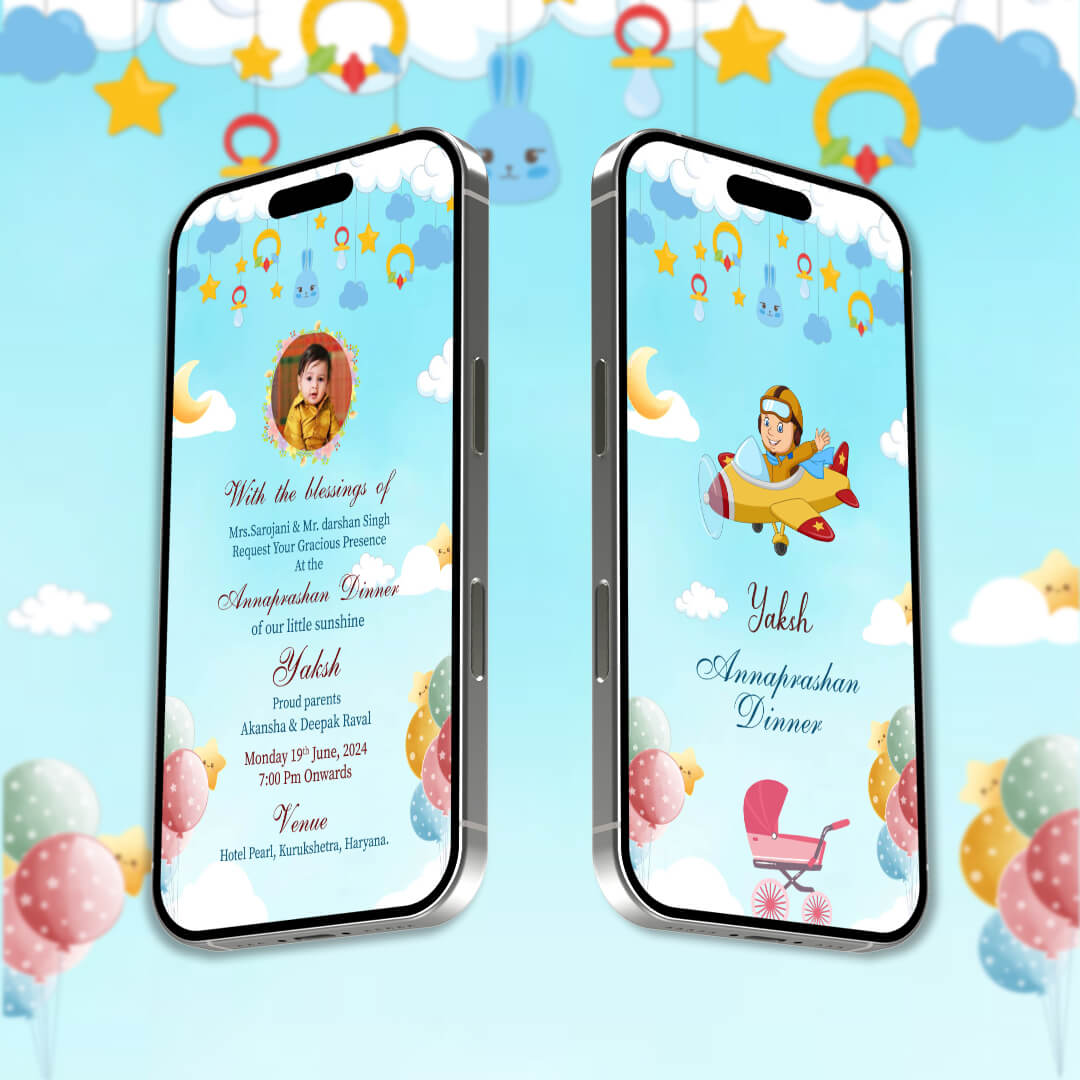 Annaprashan Ceremony Invitation Video | Stylish | AI-1041