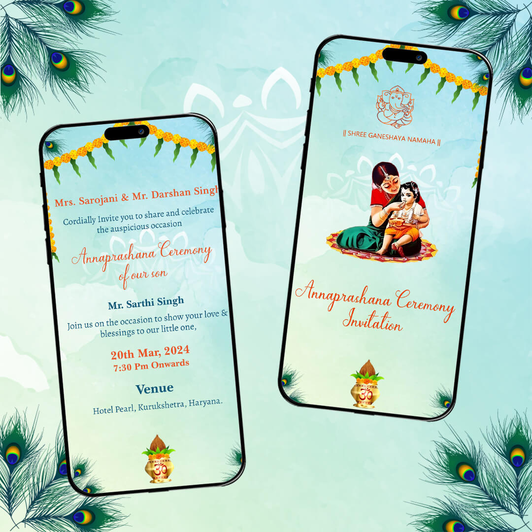 Annaprashan Ceremony Invitation Video | Baby’s First Rice |AI-1042