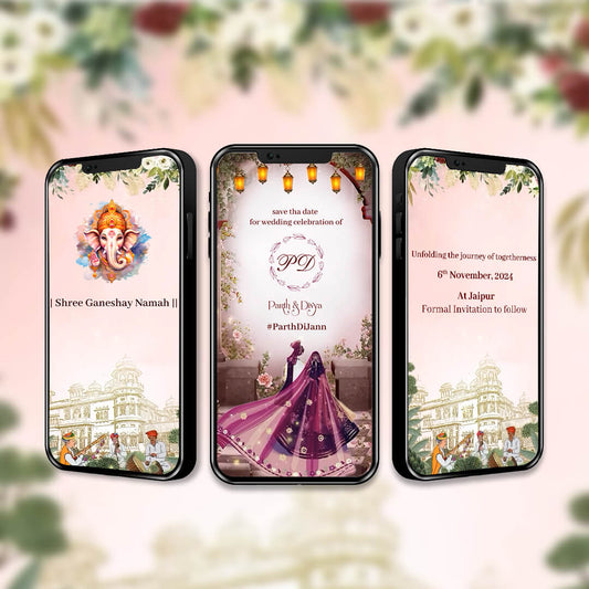 Save The Date Invitation Video & Days to Go Invites | Elegant | AI-1315