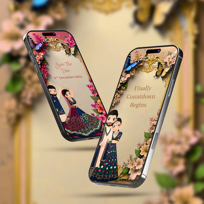 Save The Date Invitation Video & Days to Go Invites | Toon Styled | AI-1395