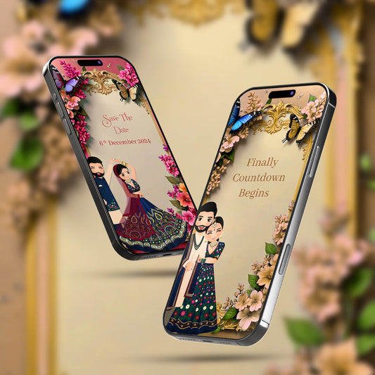 Save The Date Invitation Video & Days to Go Invites | Toon Styled | AI-1395