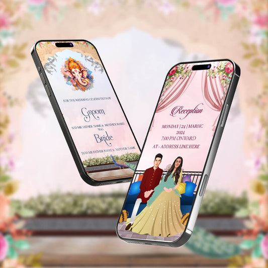 Digital Wedding Invitation Video | AI-1306