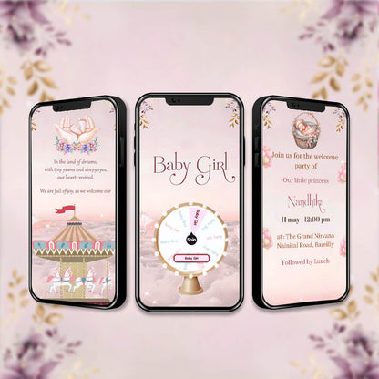 Baby Birth Announcement Invitation Video | Unique | AI-1328