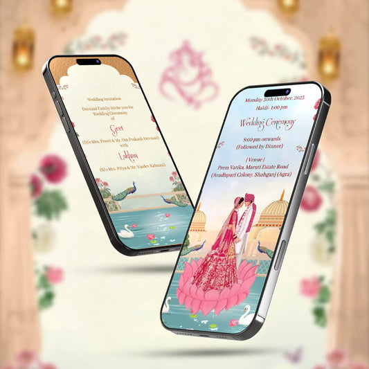 Digital Wedding Invitation Video | Scenic Charm | AI-1333