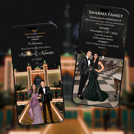 Cocktail Party 3D Invitation Video | Elegance |  AI-1511