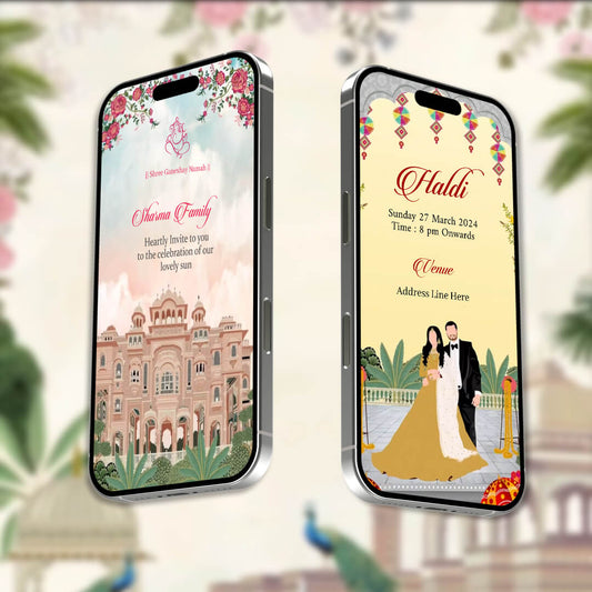 Digital Wedding Invitation Video | Classic theme | AI-1308