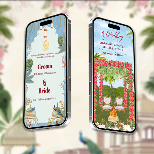 Digital Wedding Invitation Video | Modern theme | AI-1303